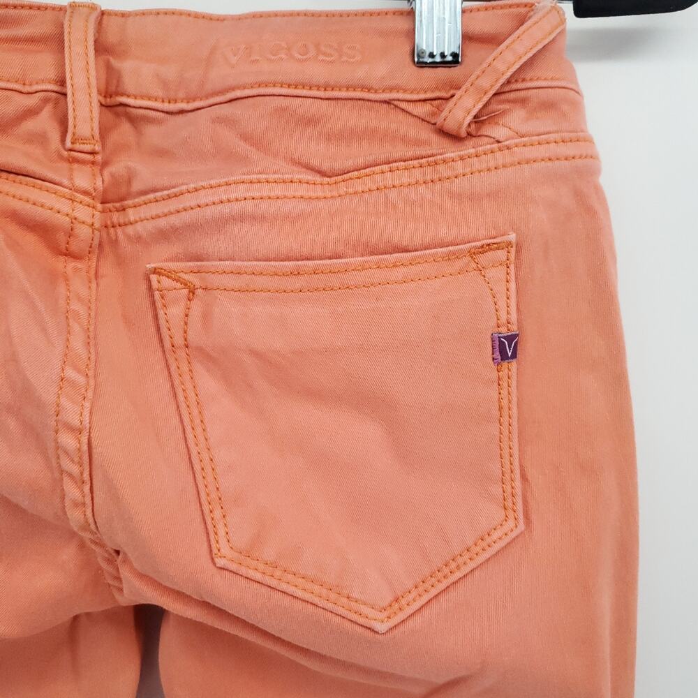 Vigoss Y2K Streetwear Bold CandyCoated The Jagger Orange Stretchy Skinny Jean 24 - Picture 12 of 12
